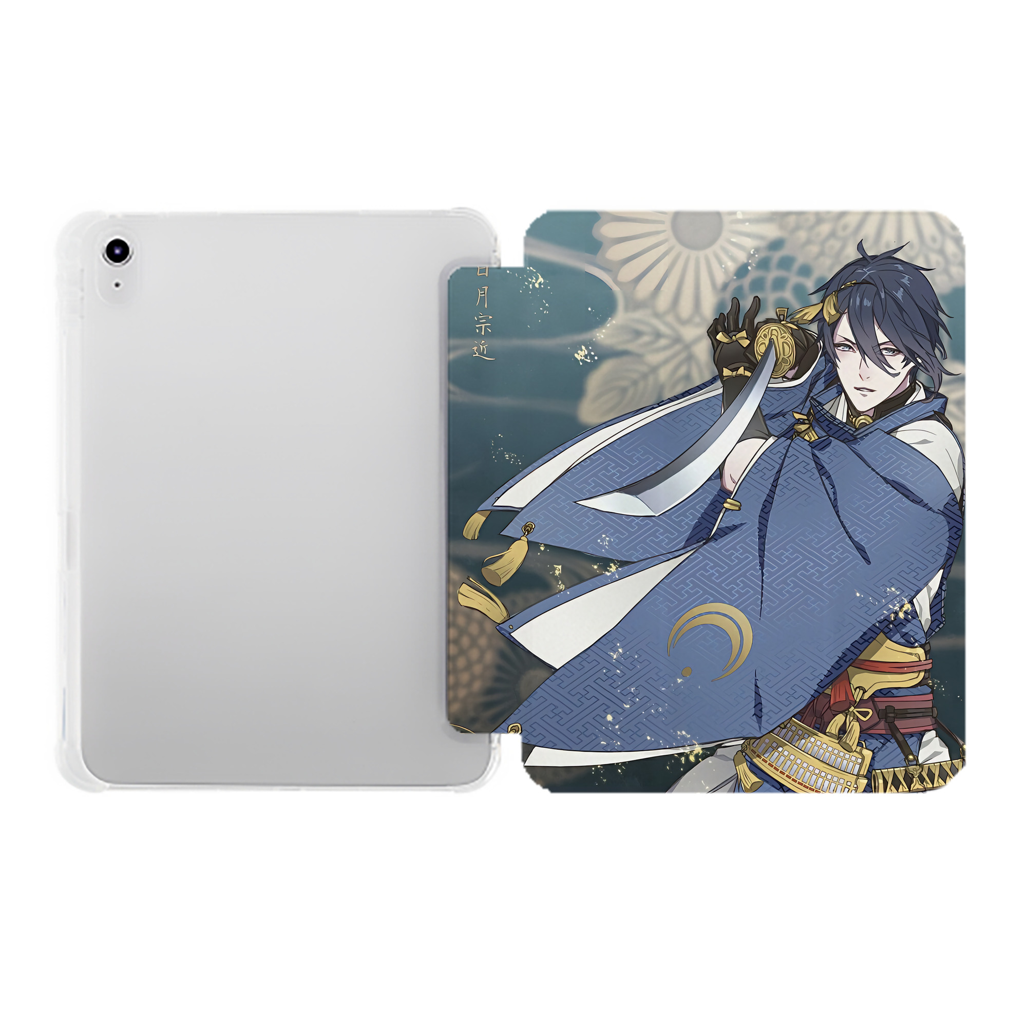 （画像用） 刀剣乱舞 Touken Ranbu IPad ケース ペン収納付き 三つ折りスタンド PUレザー×シリコン 対応機種9.5/10.5/10.9インチ